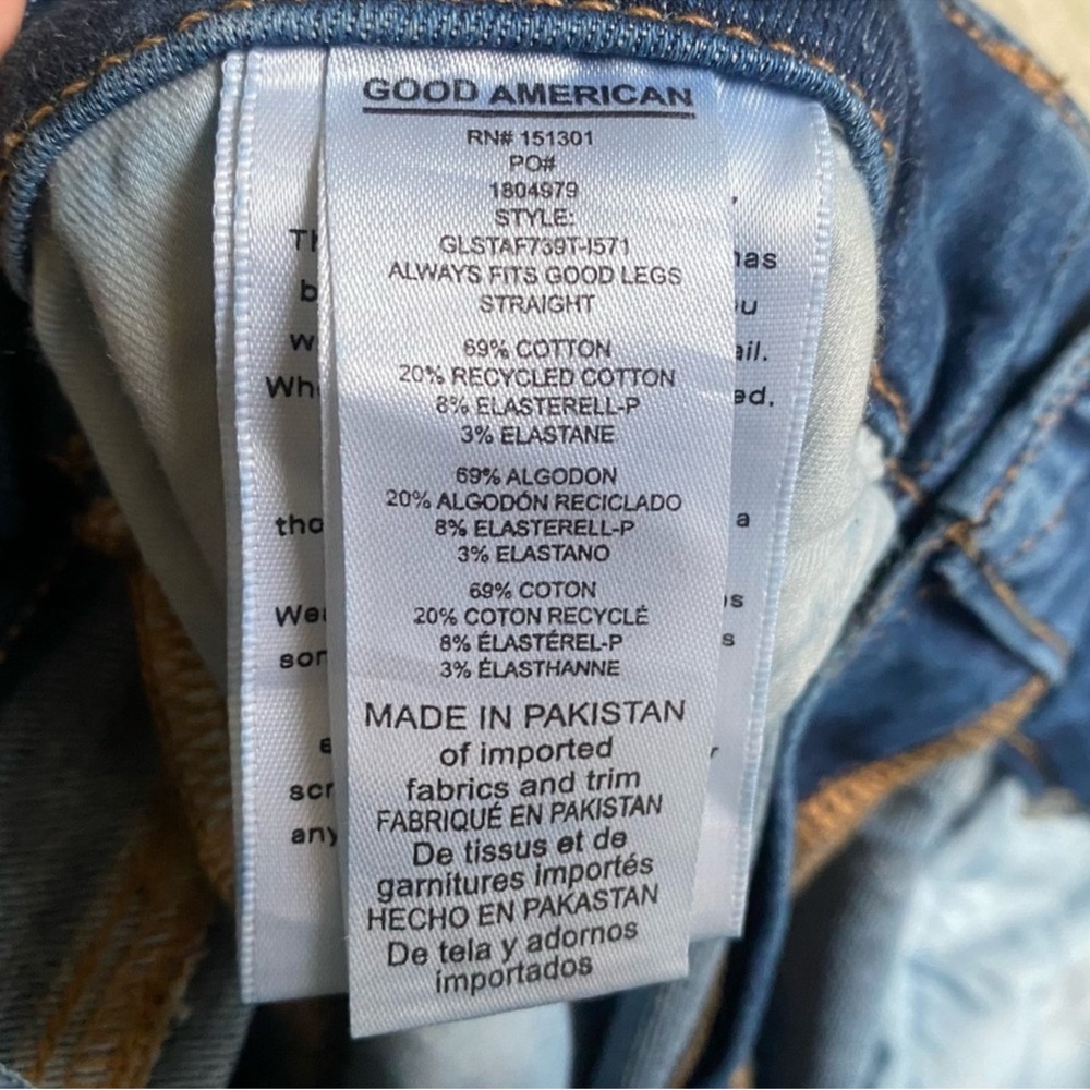 Good American ALWAYS FITS GOOD LEGS STRAIGHT in Blue1571 - Picture 8 of 9